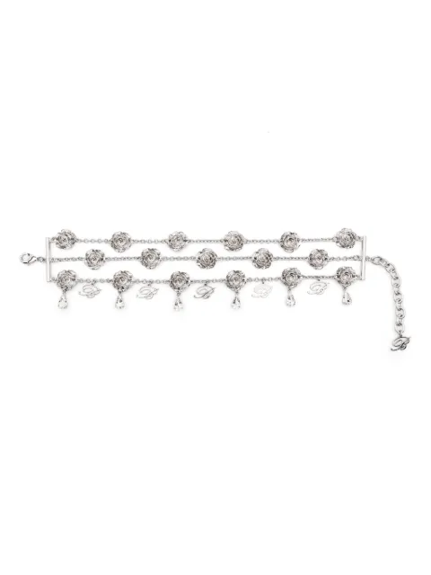 Blumarine collar con motivo de rosa