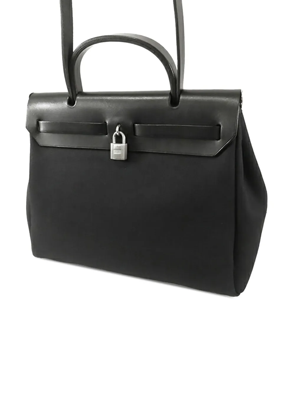 Hermès Pre-Owned 2001 トワル エールバッグ 31 サッチェルバッグ - ブラック Hermès Pre-Owned 2001 トワル エールバッグ 31 サッチェルバッグ - ブラック