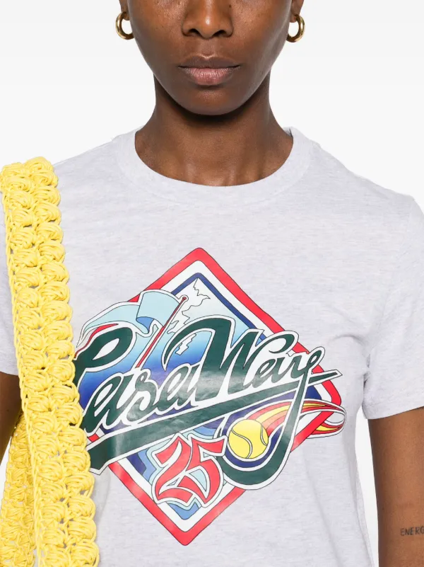 Tシャツ・カットソー CASABLANCA COTTON T-SHIRT WITH PRINT  WAY WORLD Casablanca Casa Way World Series T-shirt | Grey | FARFETCH