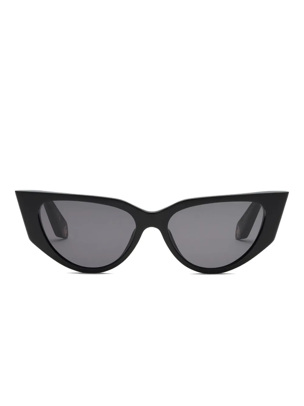 Roberto Cavalli Cat-eye Shape Sunglasses With Scale Effect Temples In Black