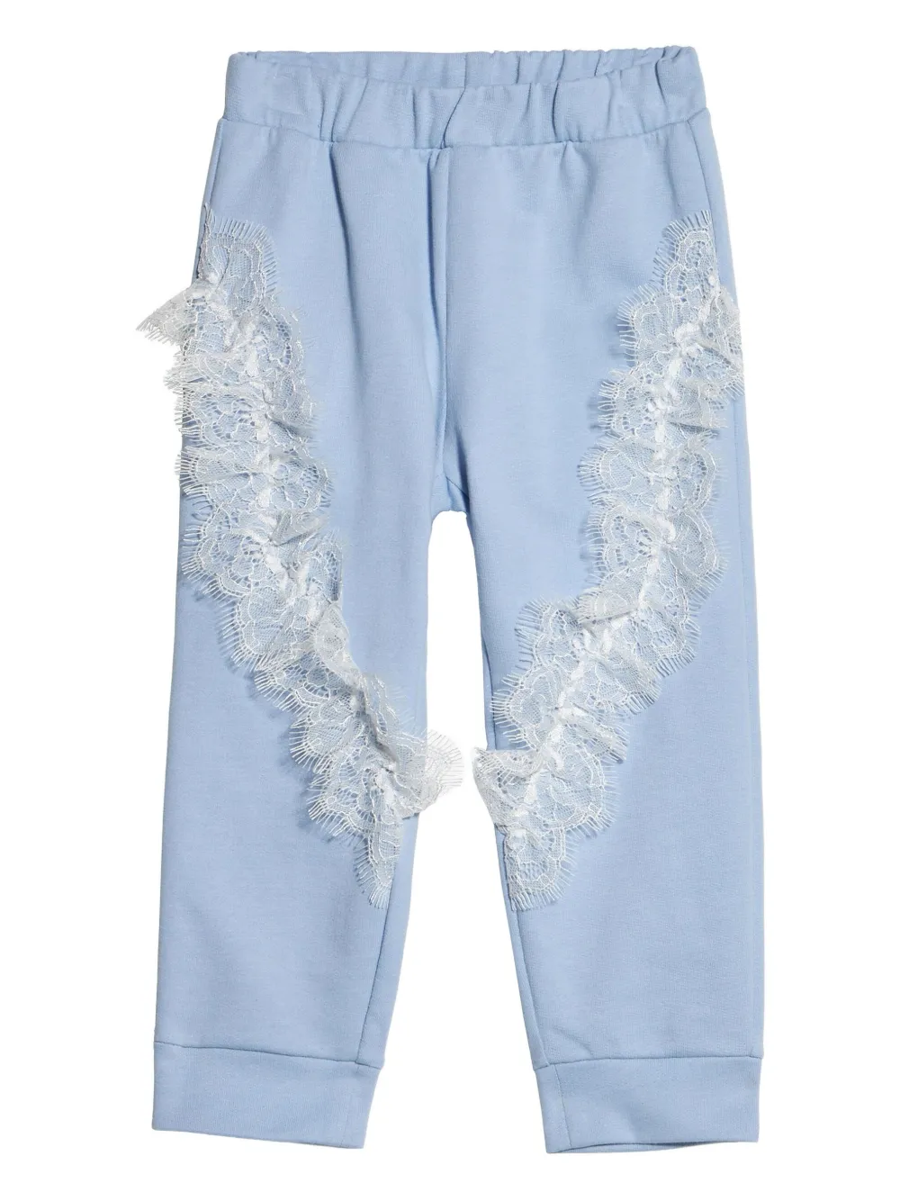 Roberto Cavalli Junior Trainingsbroek met geborduurd logo Blauw