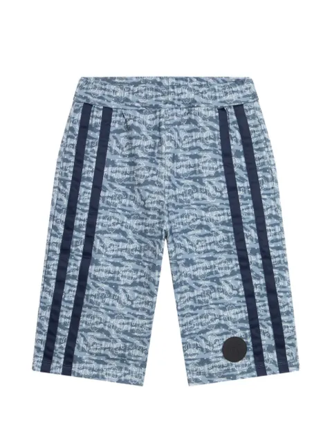Roberto Cavalli Junior monogram-print side-stripe shorts
