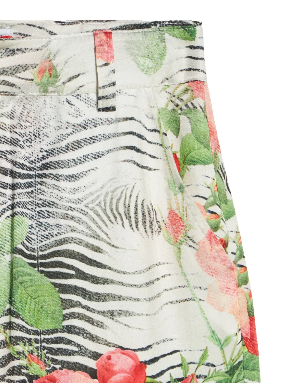 Shop Roberto Cavalli Junior Zebra-print Trousers In White