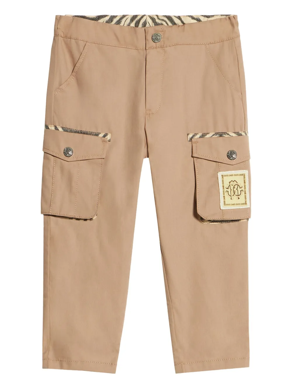 Roberto Cavalli Junior Broek met logopatch Beige