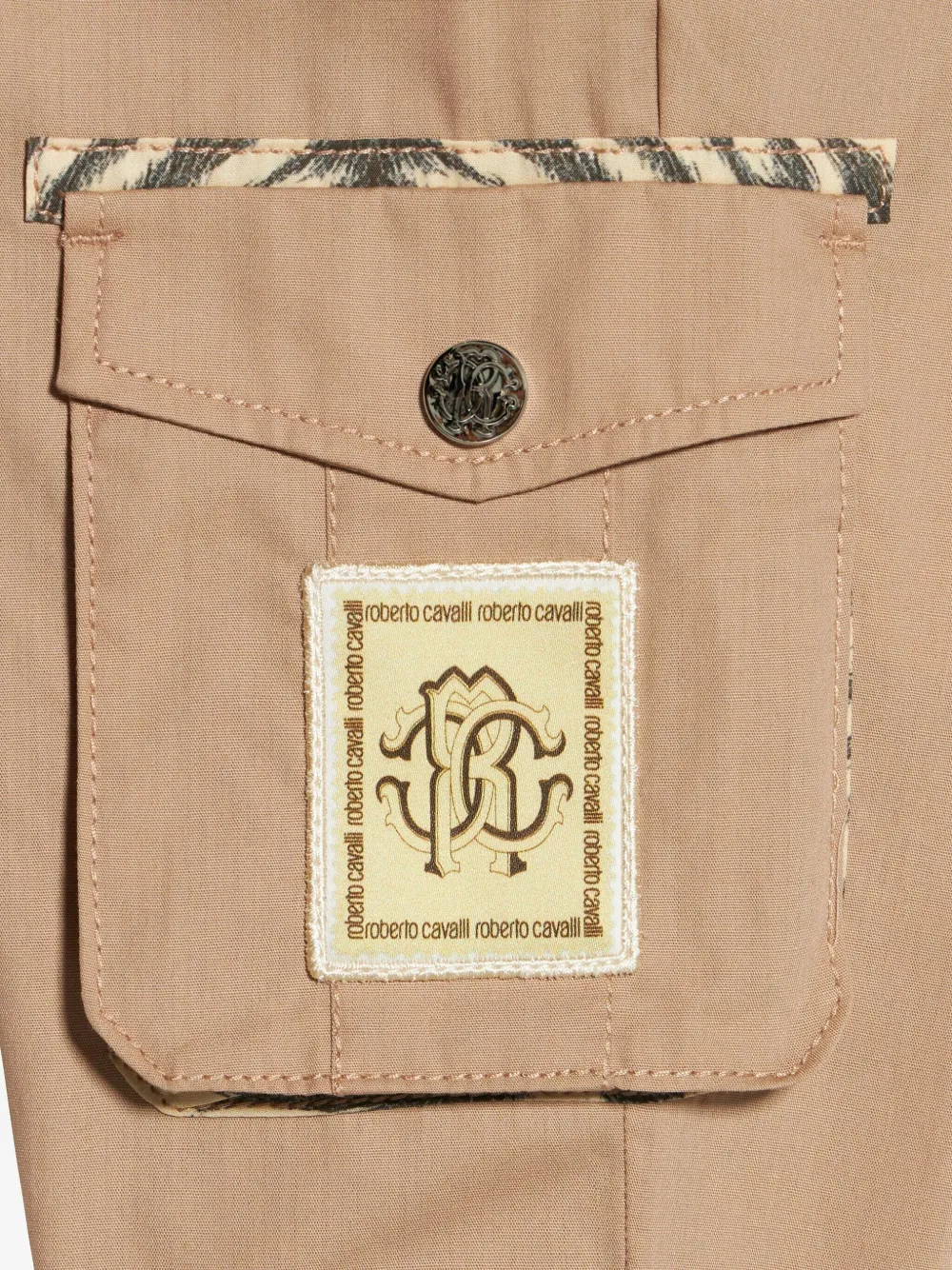 Roberto Cavalli Junior Broek met logopatch Beige