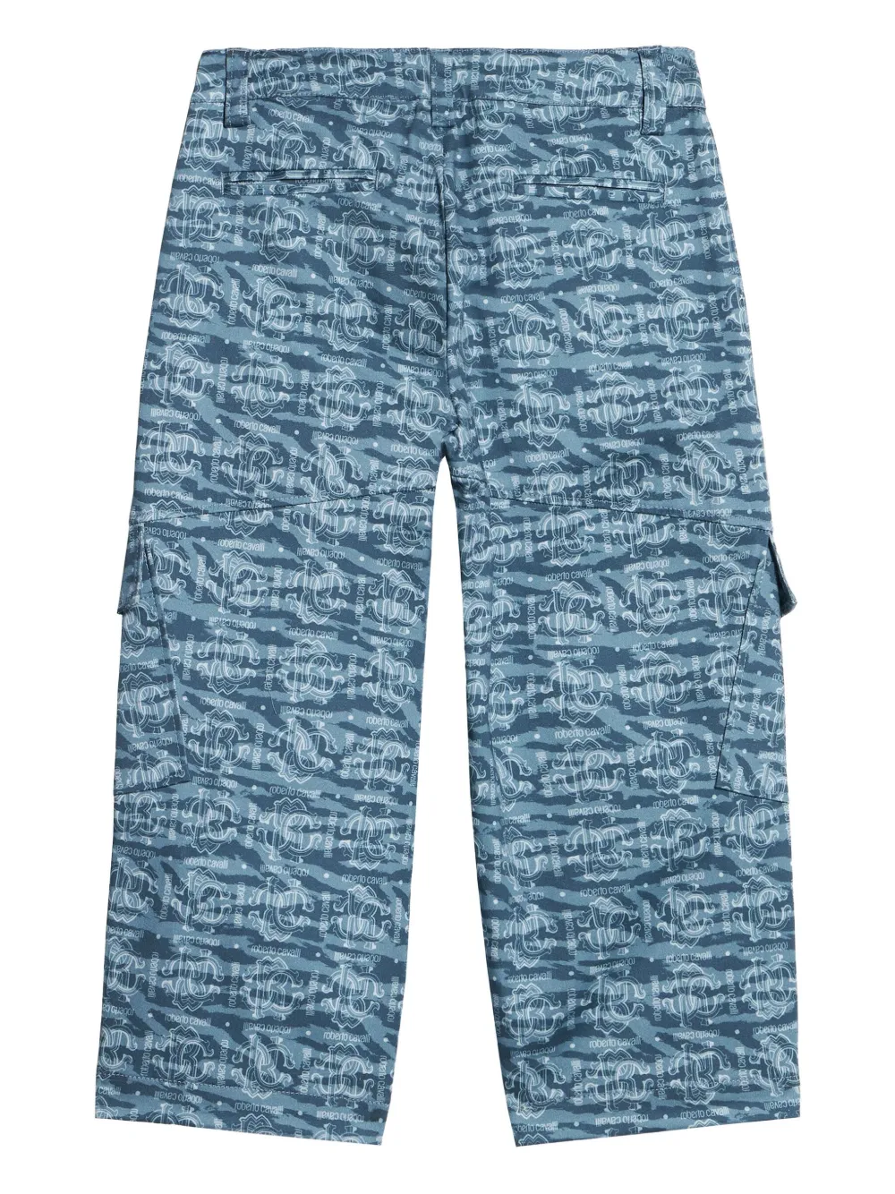 Roberto Cavalli Junior Broek met logoprint Blauw