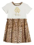 Roberto Cavalli Junior leopard-print dress - White