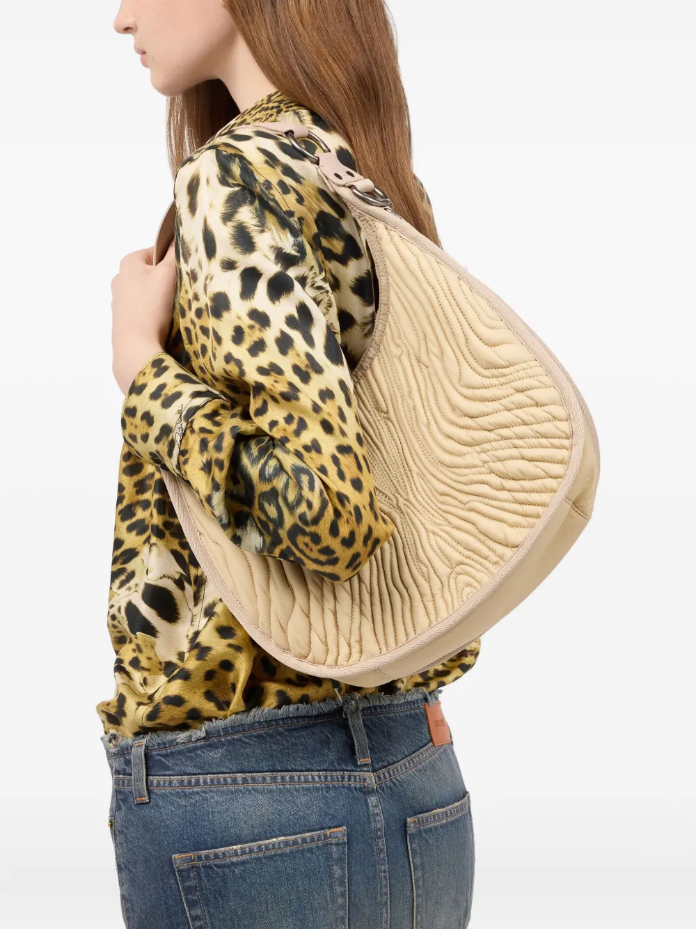 Roberto Cavalli Gewatteerde tas Beige