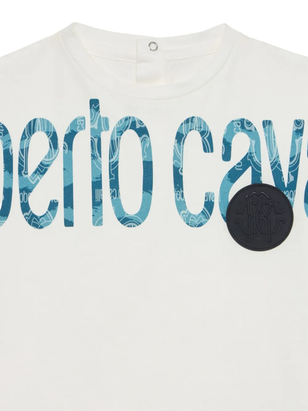 Roberto Cavalli Junior T-shirt met logoprint Wit