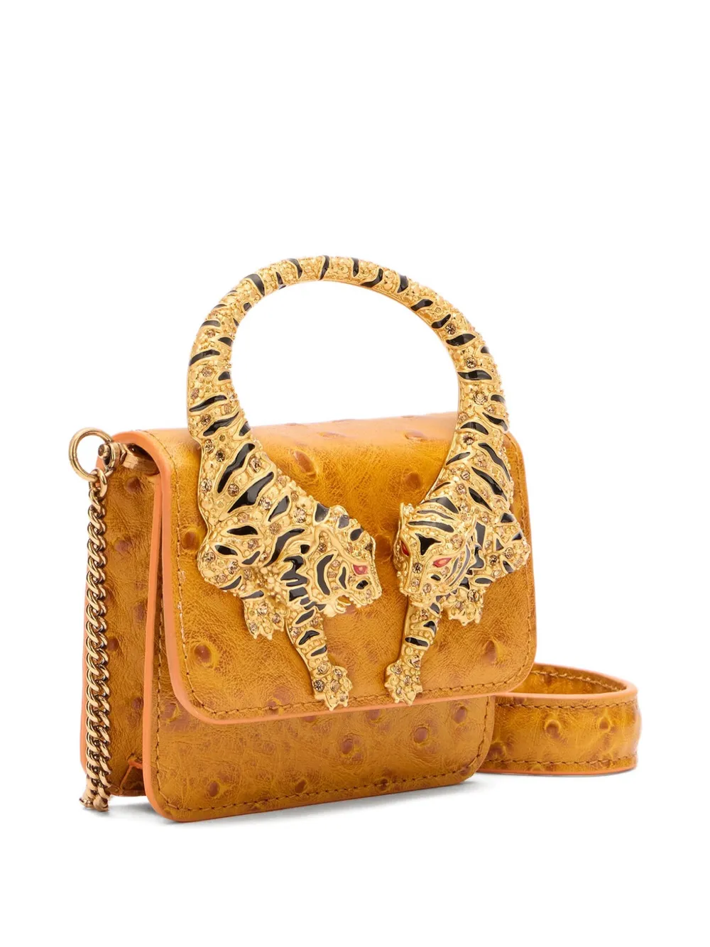Roberto Cavalli Mini-tas met uil handvat Bruin