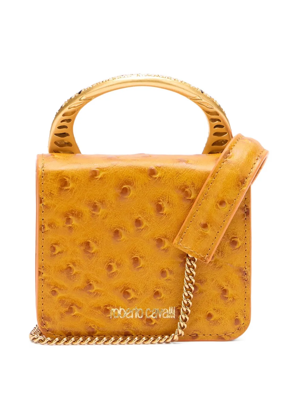 Roberto Cavalli Mini-tas met uil handvat Bruin