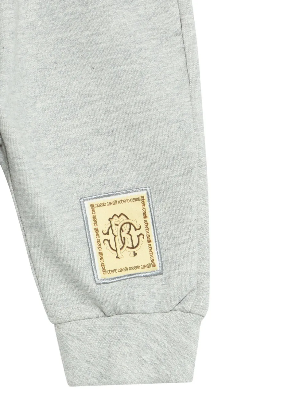 Roberto Cavalli Junior logo-patch track pants Grijs
