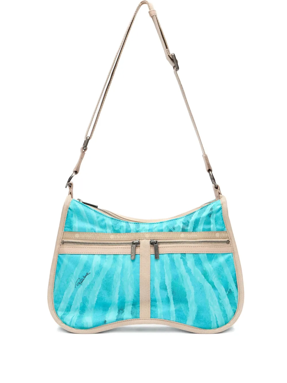 Roberto Cavalli Borsa a spalla con stampa - Blu