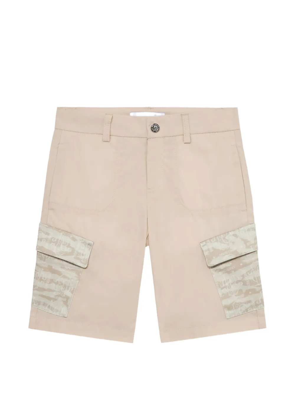 Roberto Cavalli Junior logo-print cargo shorts - Toni neutri