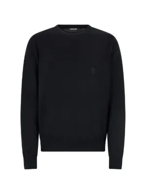 Givenchy embossed-logo crew-neck Sweater | Black | FARFETCH UK