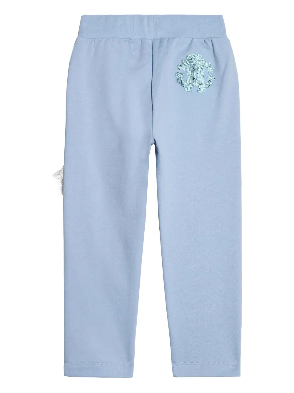 Shop Roberto Cavalli Junior Lace-detail Tracksuit Bottoms In Blue