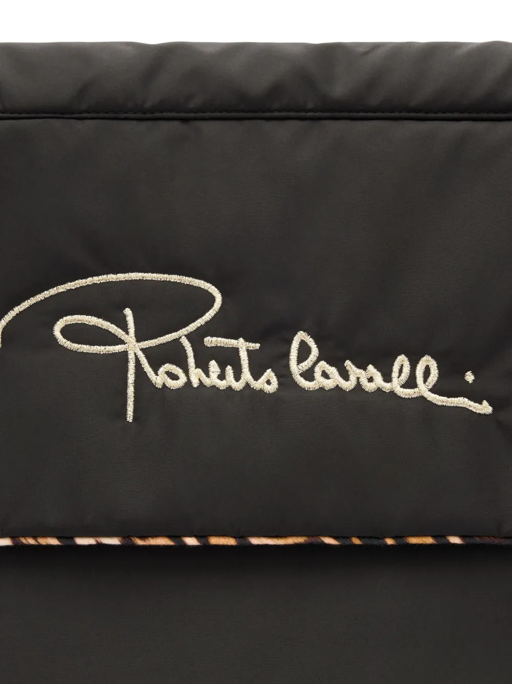 Shop Roberto Cavalli Junior Padded Diaper Bag In Black