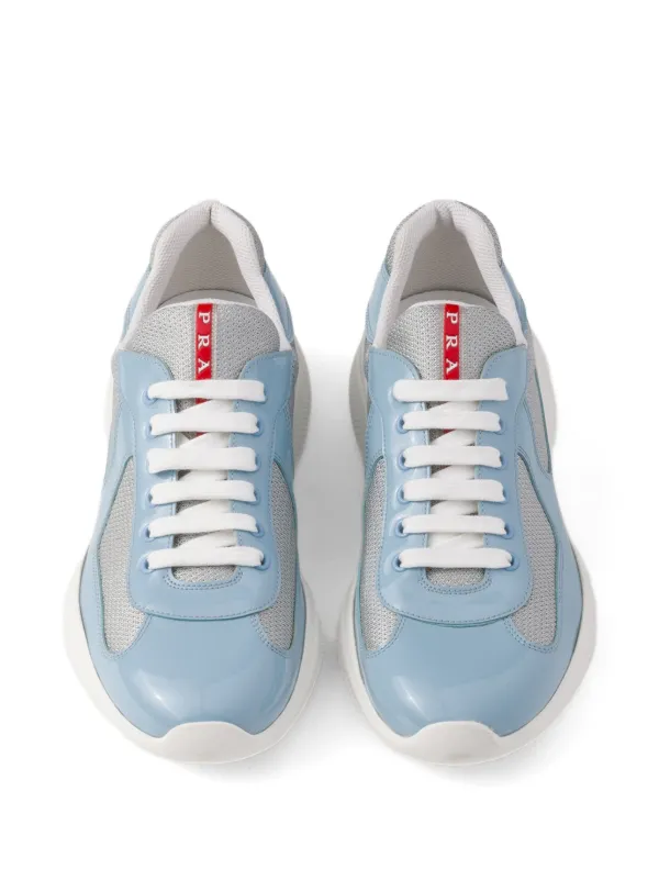 Prada America's Cup mesh-detail Running Sneakers | Blue