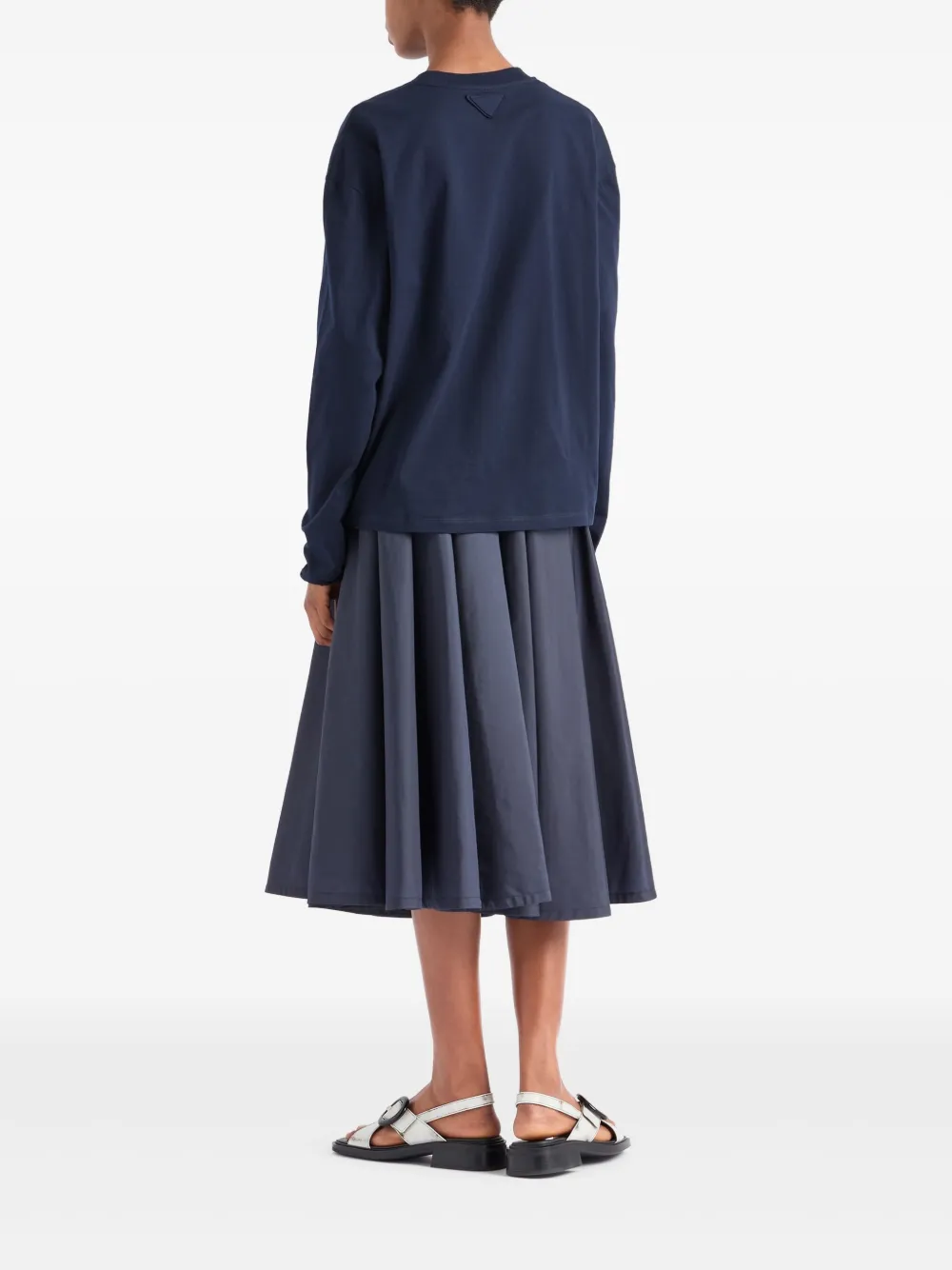 Shop Prada Pleated Midi Skirt