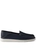 Prada textured leather loafers - Blue