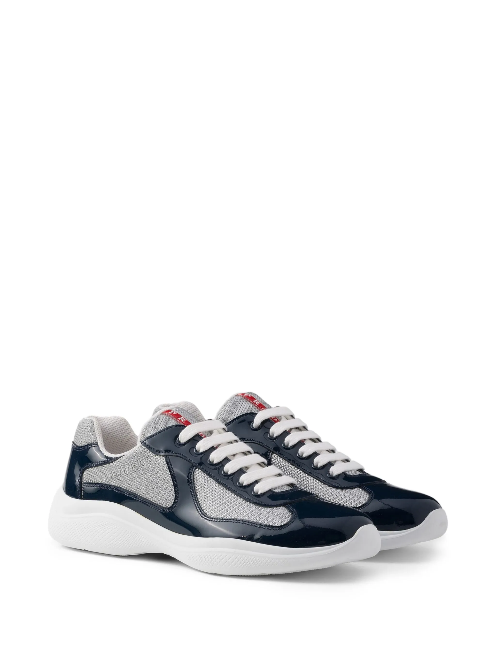 Prada America's Cup chunky sneakers met vlakken
