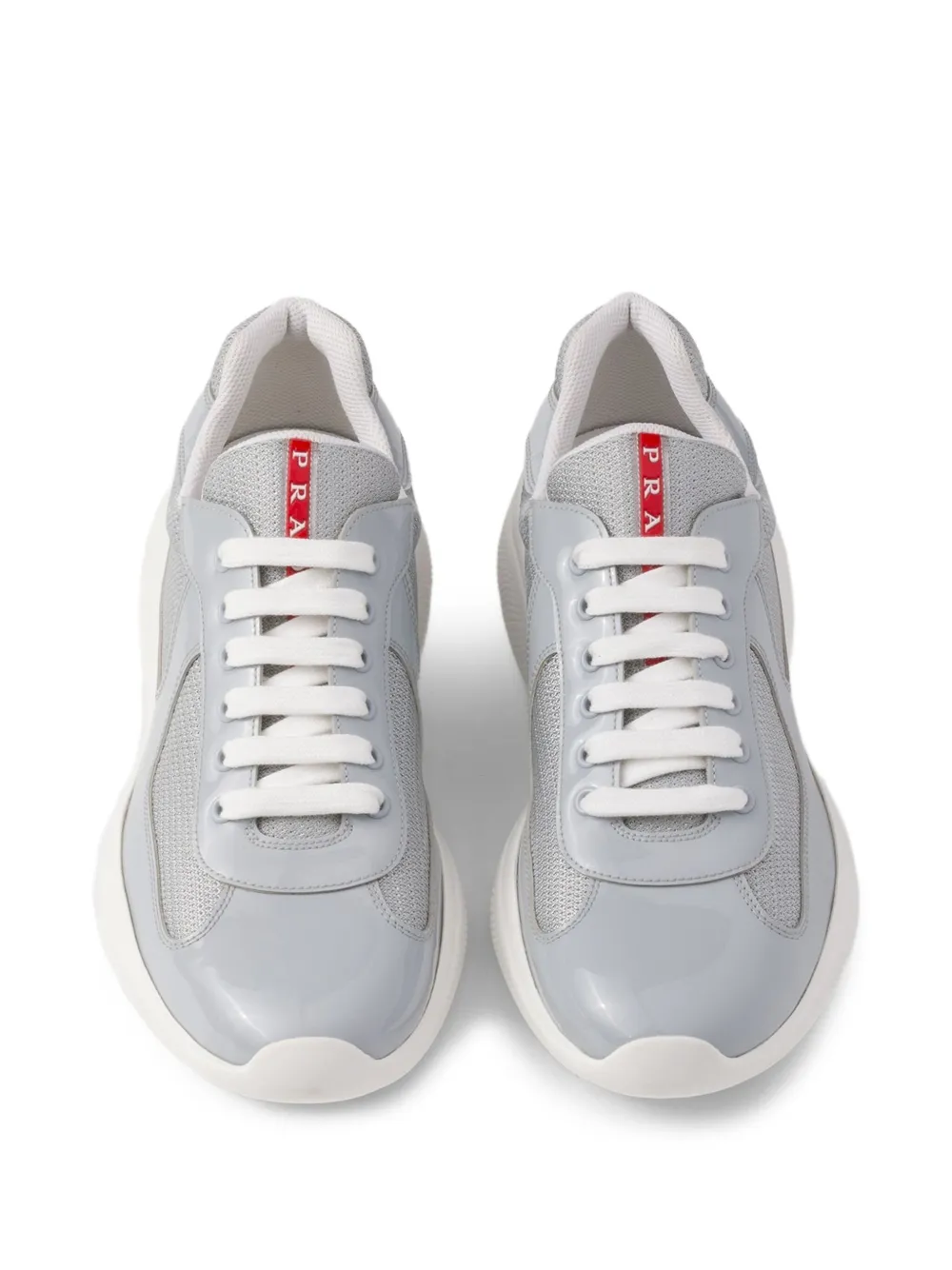 Prada Men's America's Cup Patent Leather Patchwork Sneakers