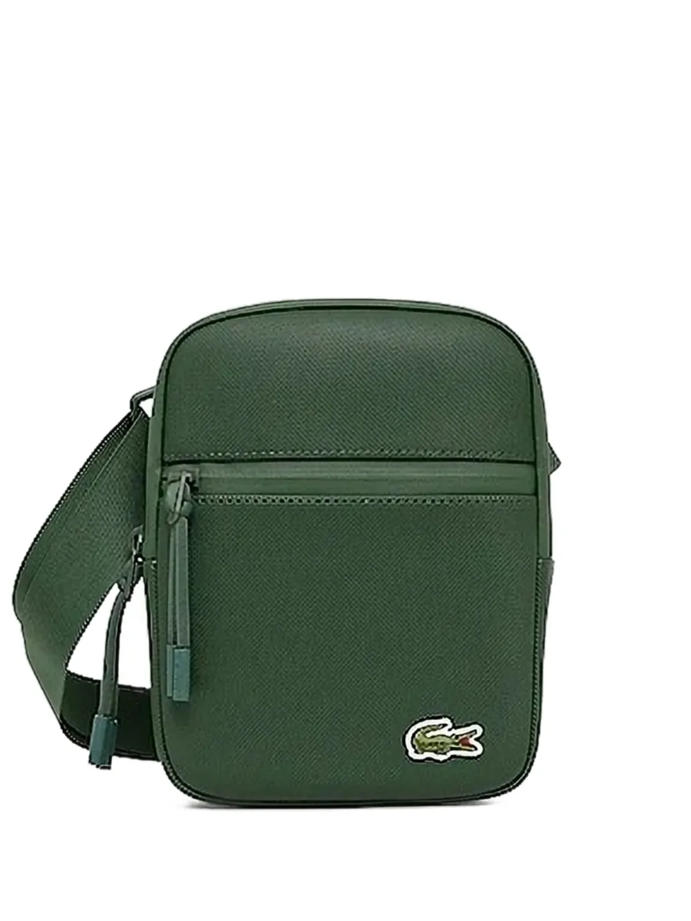 Lacoste logo-embossed messenger bag Groen