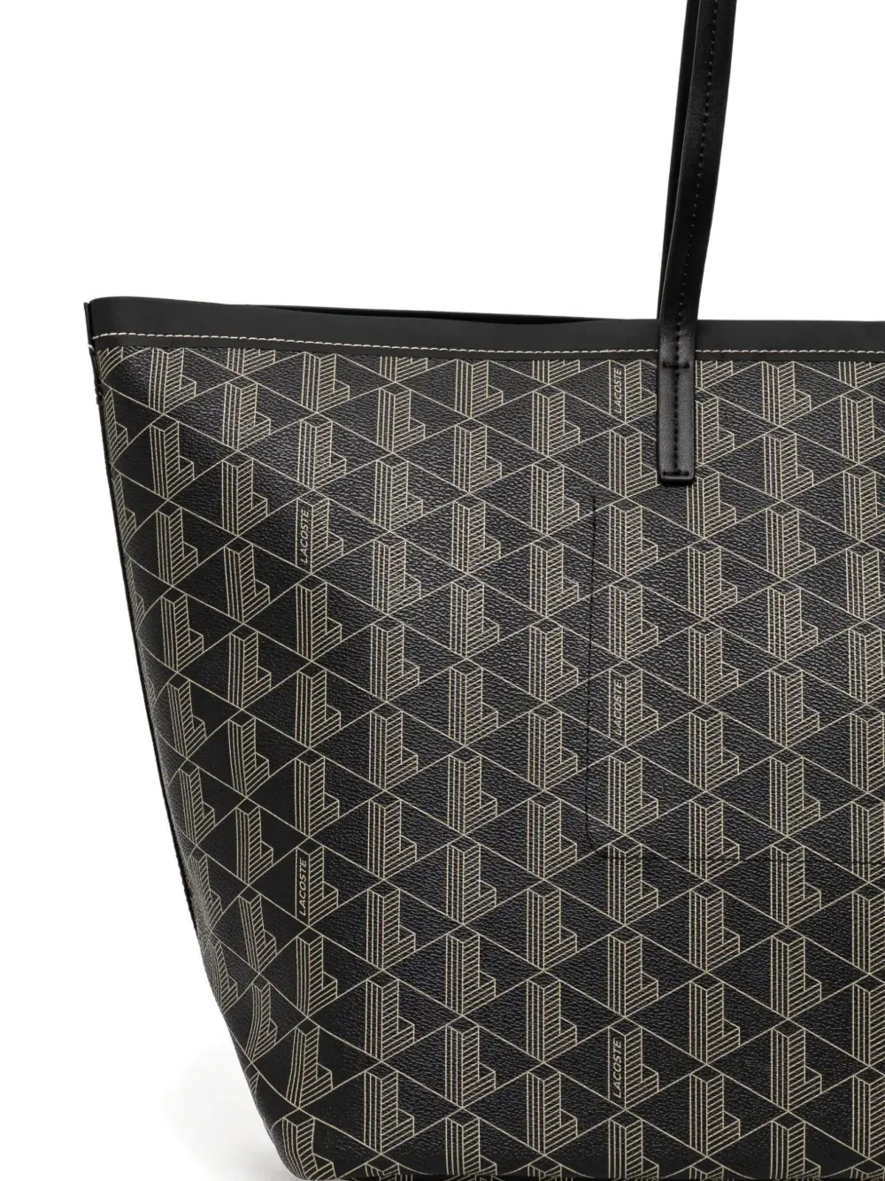 Lacoste Geometric-pattern Tote Bag In Neutral