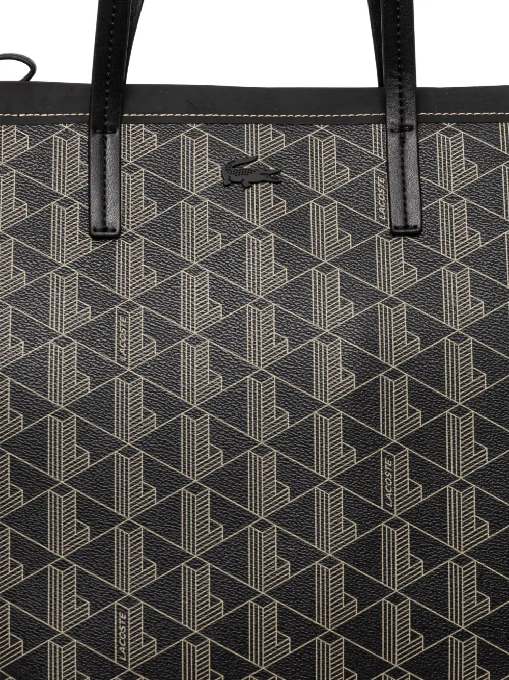 Lacoste Geometric-pattern Tote Bag In Neutral