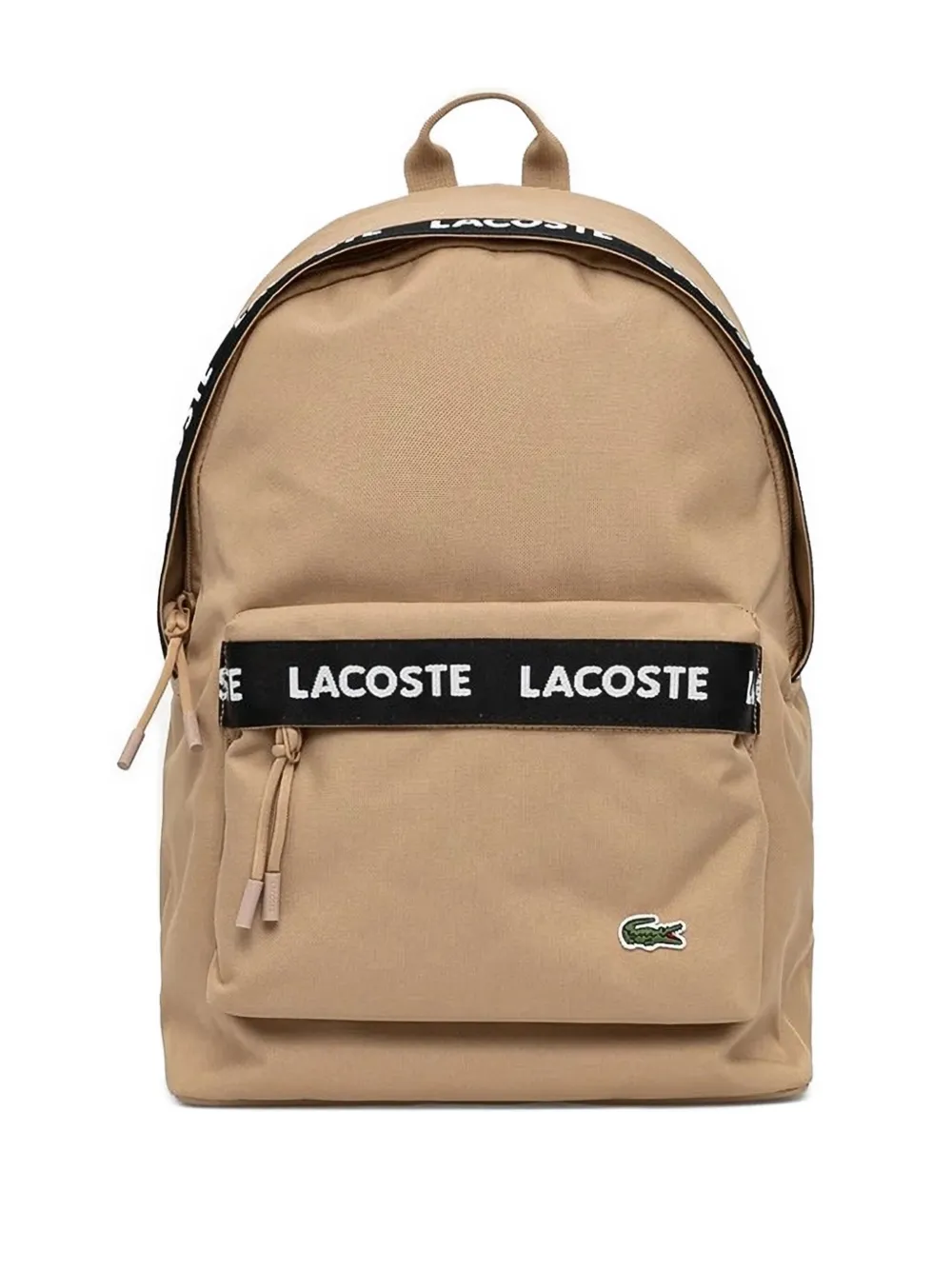 Lacoste Neocroc rugzak met logoband Bruin
