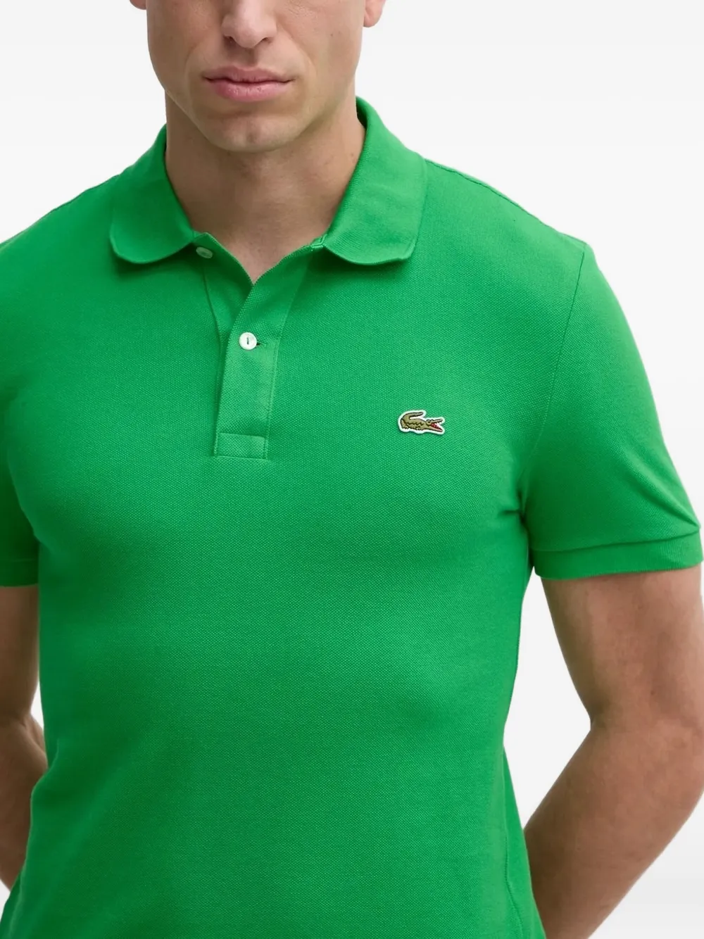 Lacoste Poloshirt met logopatch Groen