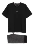 BOSS monogram-pattern pajamas - Black