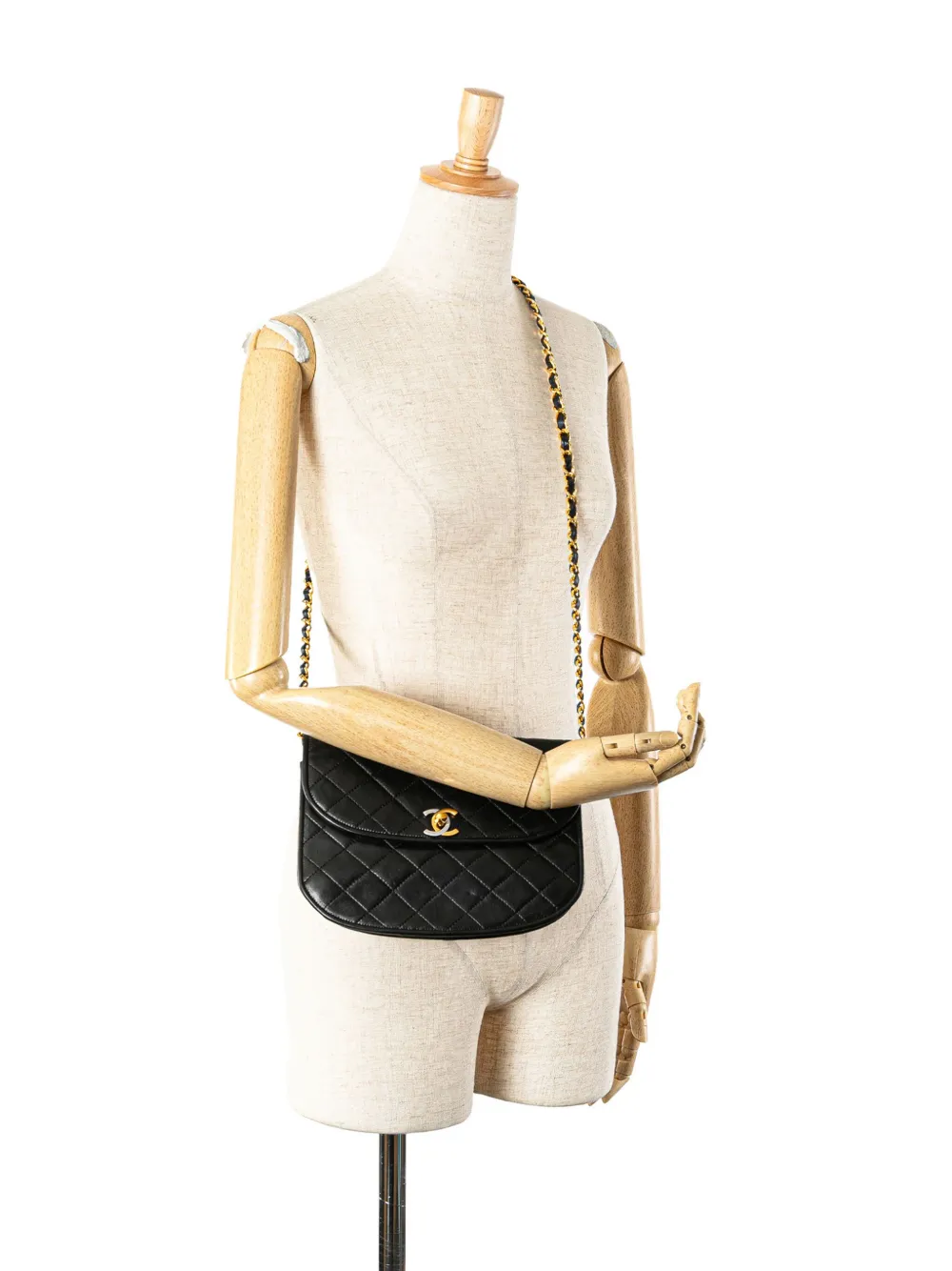 CHANEL Pre-Owned 1986-1988 CC Quilted Lambskin Paris Round Flap crossbody bag | Image 7
