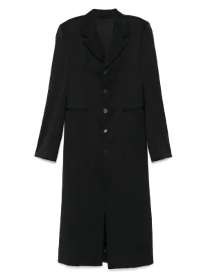 Prada Virgin Wool double-breasted Coat | Black | FARFETCH