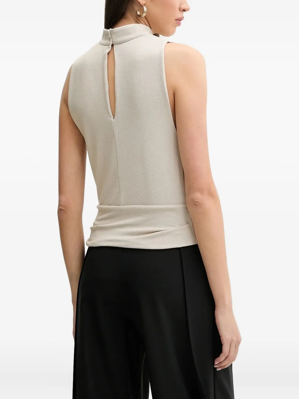 IRO FOA cowl-neck sleeveless top Beige