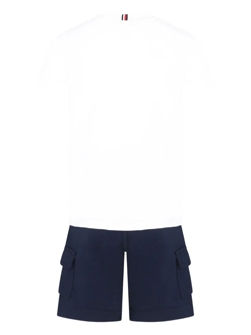 Tommy Hilfiger Junior T-shirt en cargo shorts met logo Wit