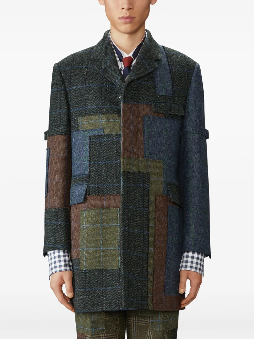 Thom Browne patchwork coat | Single Breasted Coats | Image 2