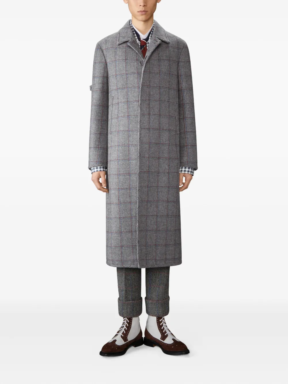 Thom Browne Browne 65 checked coat | Single Breasted Coats | Image 2