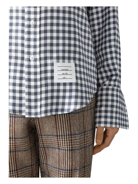 Thom Browne gingham-check silk shirt