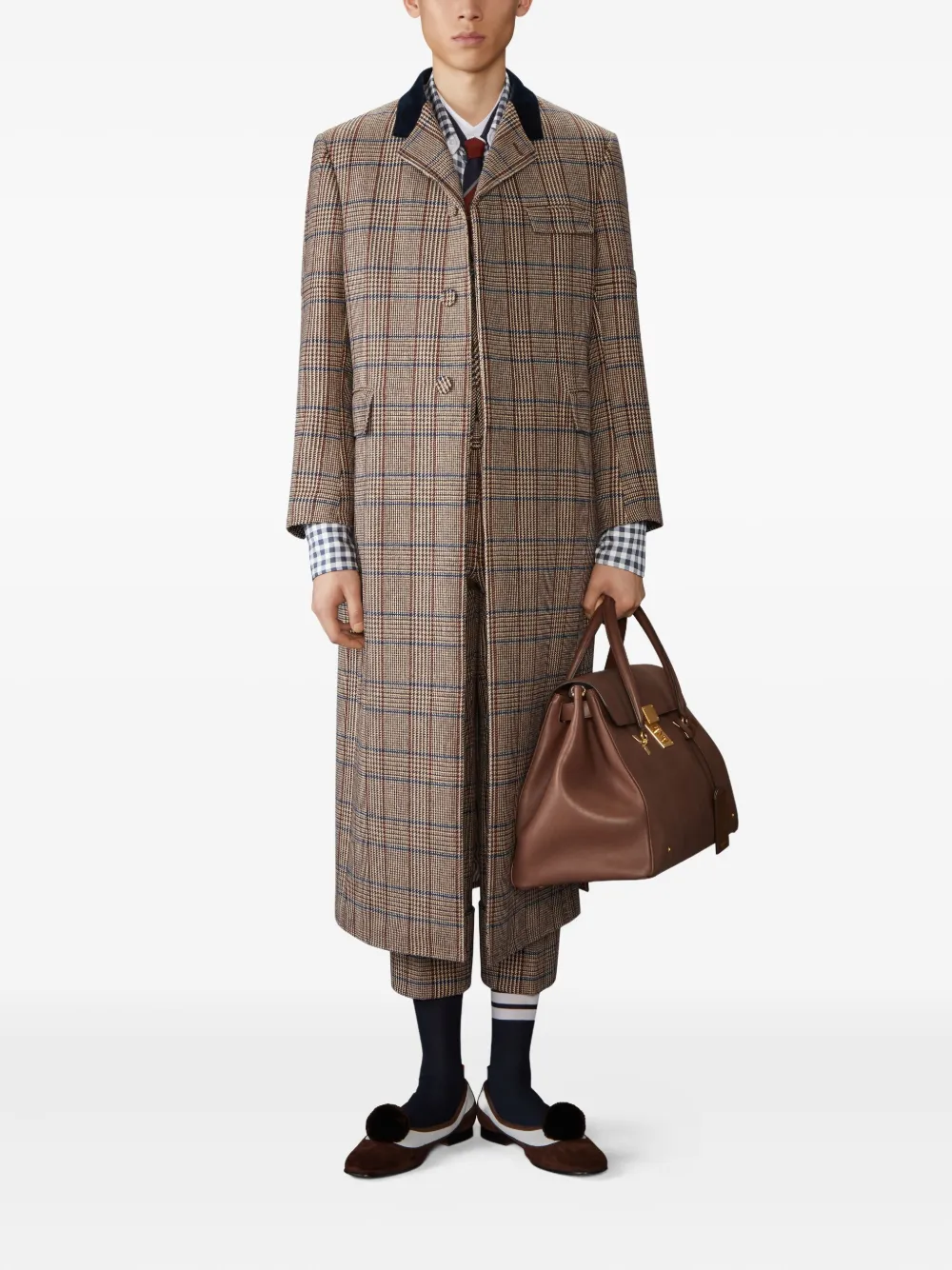 Thom Browne gingham long-sleeve shirt - Blauw
