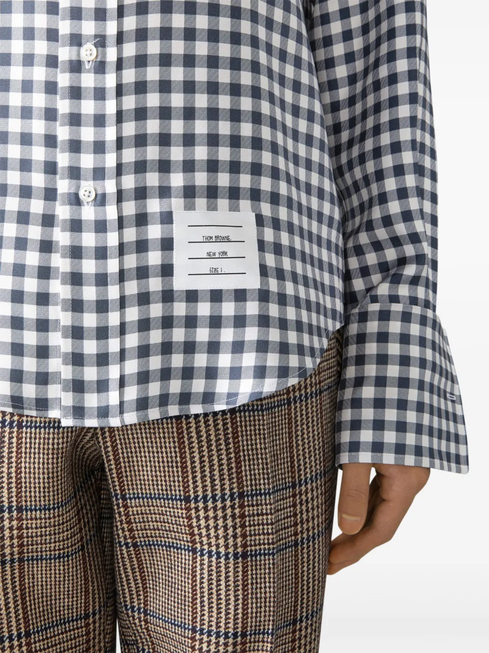 Thom Browne Gingham Long-sleeve Shirt In Pattern