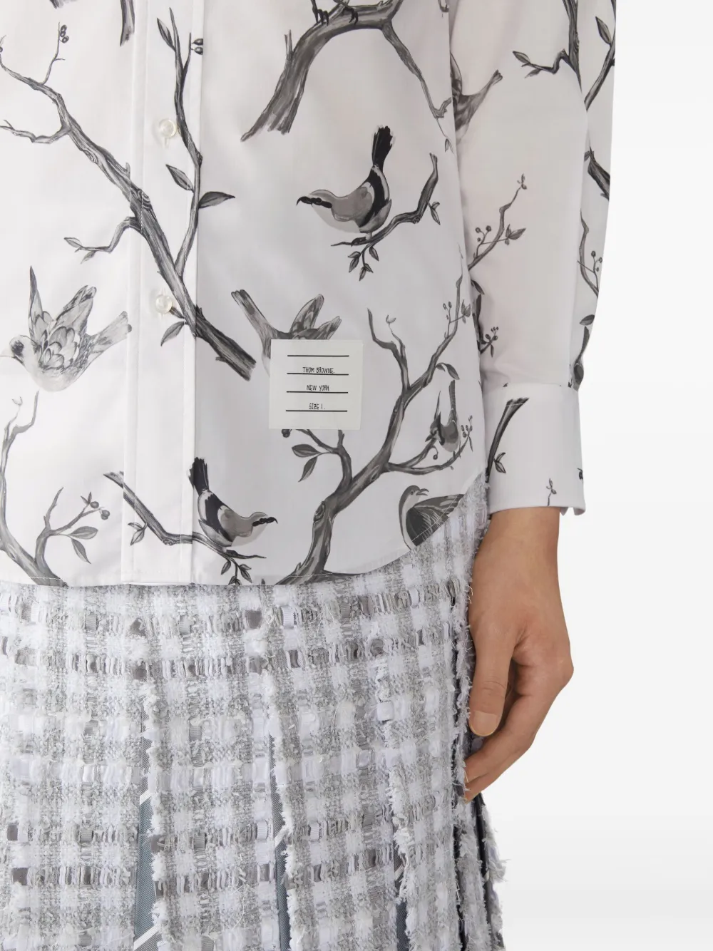 Thom Browne Poplin Long-sleeve Shirt In White