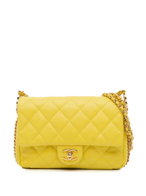 CHANEL Pre-Owned 2021-2024 Mini Quilted Caviar CC You Flap crossbody bag