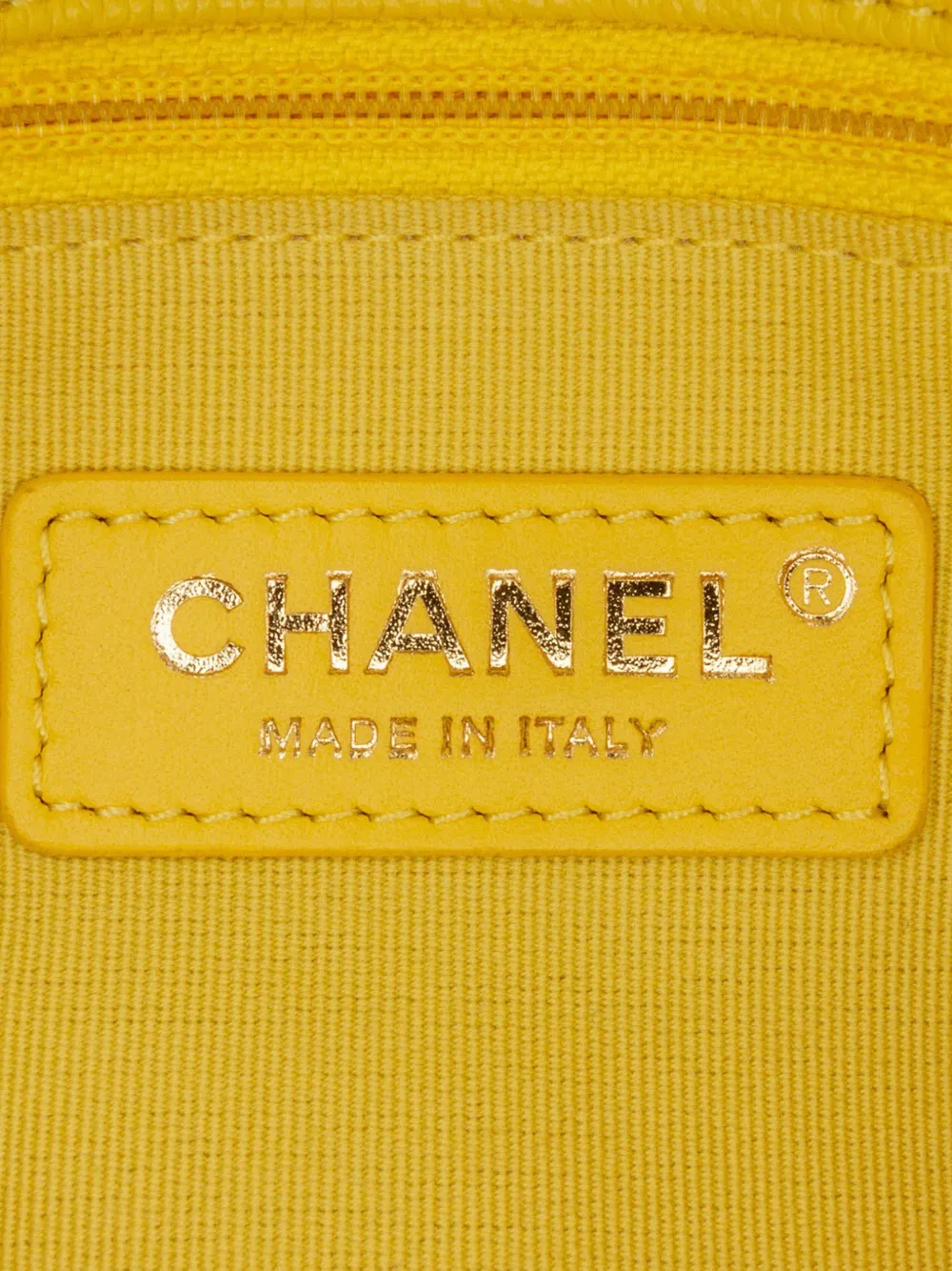 Pre-owned Chanel 2021-2024 Mini Quilted Caviar Cc You Flap Crossbody Bag In Yellow