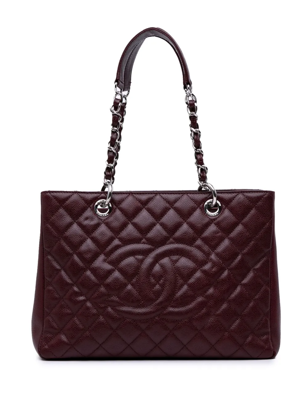 CHANEL Pre-Owned 2014 キャビア グランド ショッピング トートバッグ - レッド CHANEL Pre-Owned 2014 キャビア グランド ショッピング トートバッグ - レッド