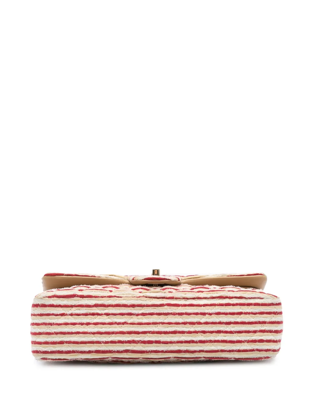 Pre-owned Chanel 2014 Medium Classic Jersey Coco Sailor Double Flap Shoulder Bag In Red