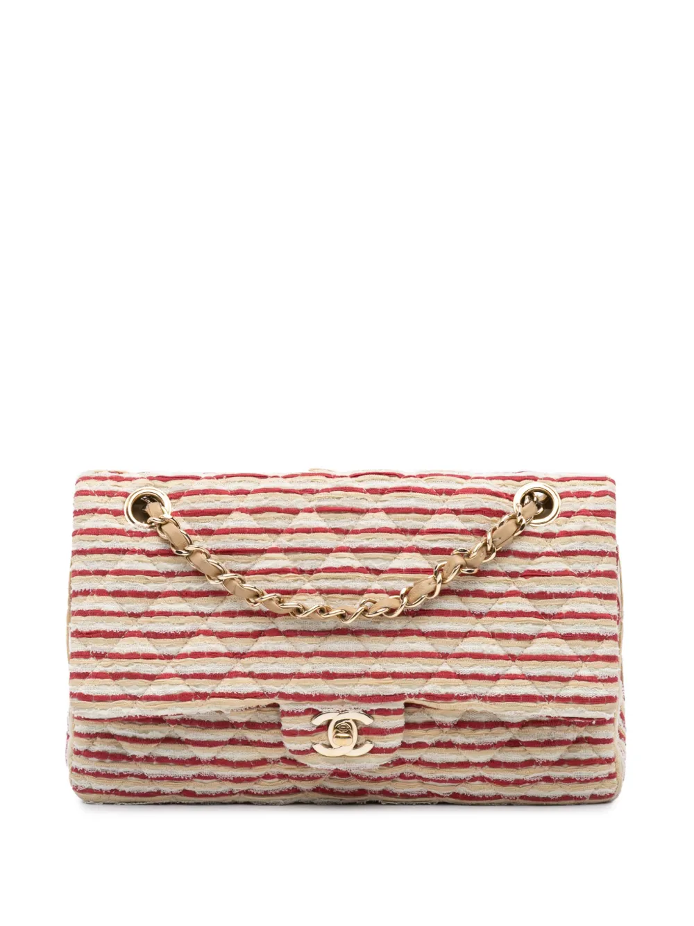 CHANEL Pre-Owned 2014 Medium Classic Jersey Coco Sailor Double Flap CHANEL Pre-Owned 2014 Medium Classic Jersey Coco Sailor Double Flap