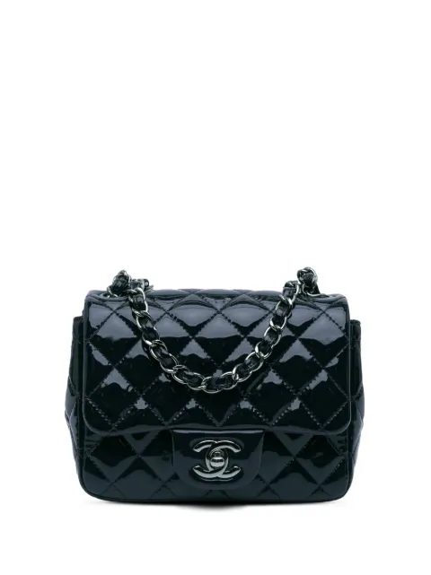 CHANEL Pre-Owned 2014 Mini Square Classic Patent Single Flap crossbody bag