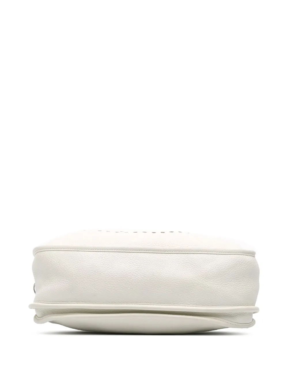 Pre-owned Hermes 2011 Clemence Evelyne Iii Pm Crossbody Bag In White