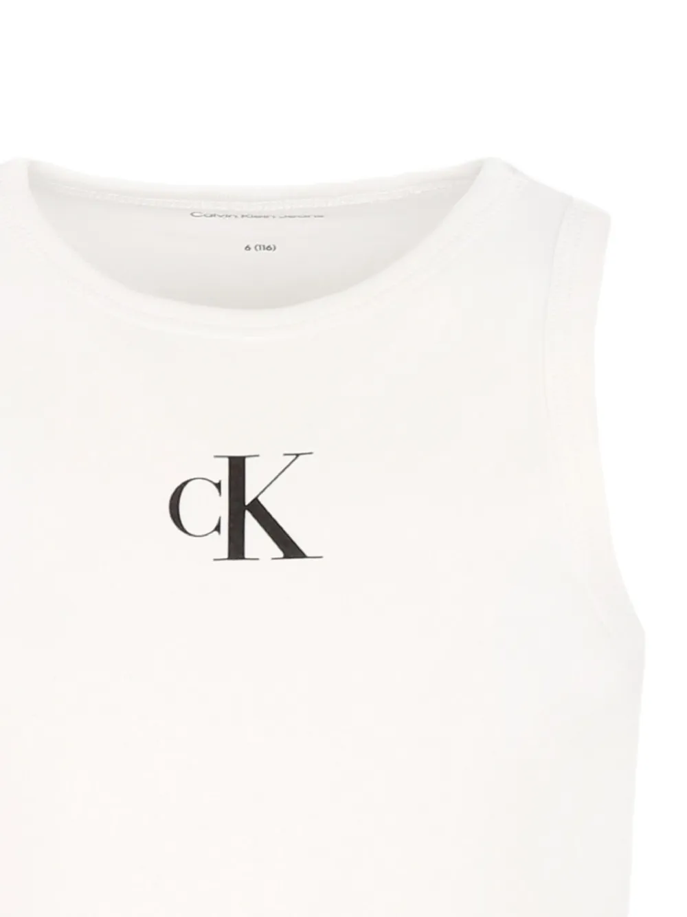 Calvin Klein Kids Tanktop met logoprint Wit